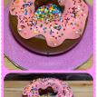 Pink Glazed Donut Cake