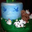 Farm Animal Birthday Cake - close up of animals